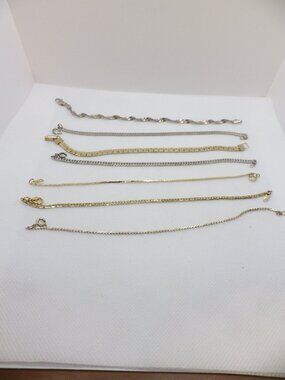 Lot of 7 Bracelets gold & silver tone 929G1